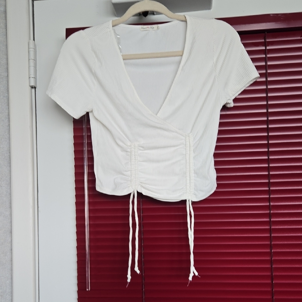 White Wrap Top